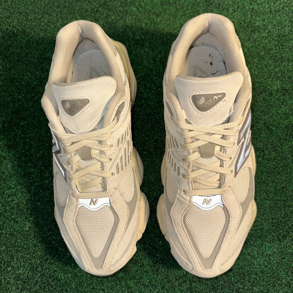 New Balance 9060 Sea Salt with Concrete and Silver Metallic Size 9 U9060ECA